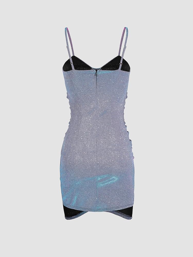 【最終値下げ】 sahara Striped Glitter Dress ZARA NEW FW22 SILVER STRAPPY SEQUIN DRESS MIRROR SILVER